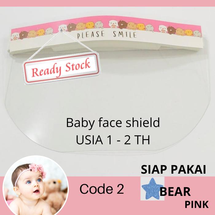 Gambar MASKER BABY FACE SHIELD ( BEAR-PINK CODE 2 ) dari Life Trend undefined Tokopedia