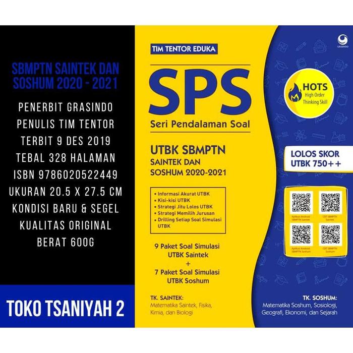 Jual Buku Pendidikan Seri Pendalaman Soal Sbmptn Saintek Dan Soshum 2020 Jakarta Pusat Wangdunrui Store Tokopedia