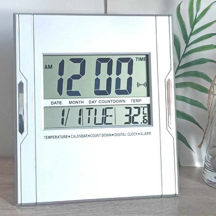 Gambar LCD Digital Wall & Table Clock - CR L01 - Silver Silver dari Kebo Gendut undefined Tokopedia