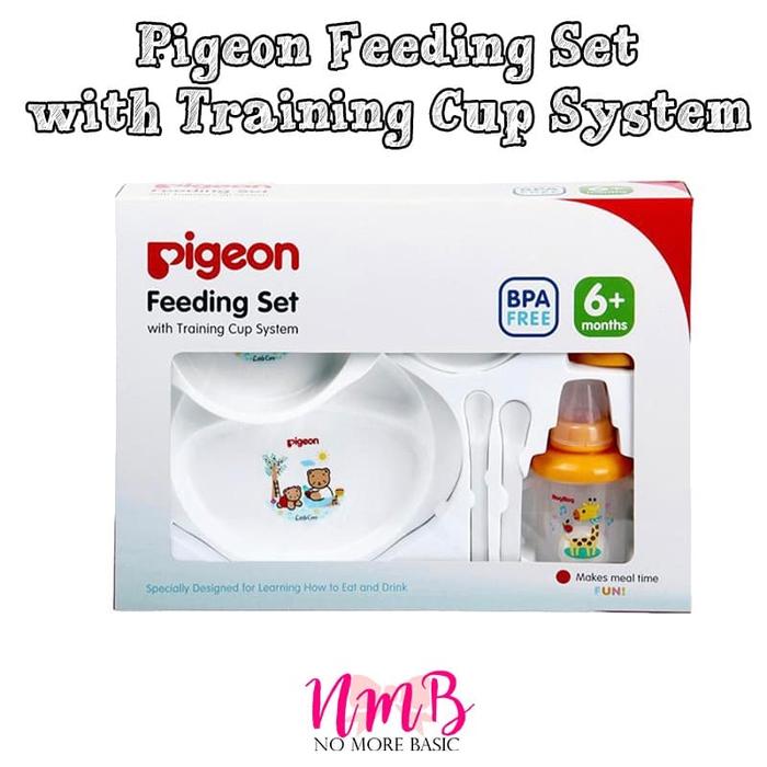 Gambar NMBHS052 Pigeon Feeding Set with Training Cup System - Set Makan Bayi dari NMB.ID undefined Tokopedia