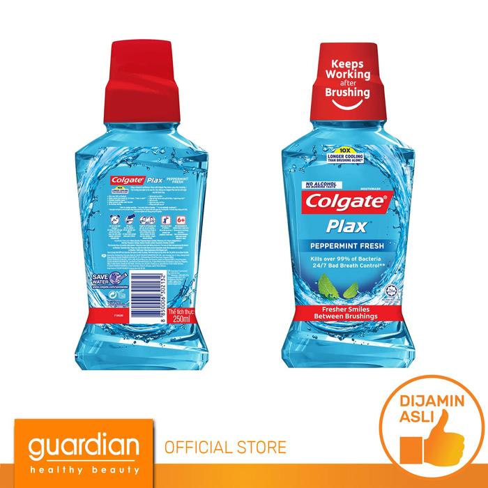 Gambar Colgate Plax Mouthwash Blue Peppermint Fresh 250Ml dari Guardian Official Store undefined Tokopedia