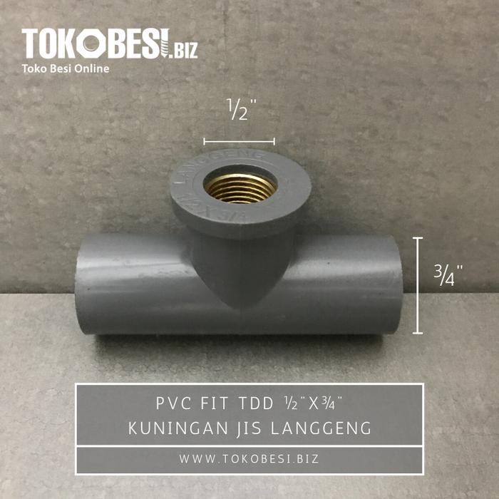 Gambar PVC Fit TDD ½"x¾" kuningan JIS Langgeng dari Teguh tokobesi undefined Tokopedia