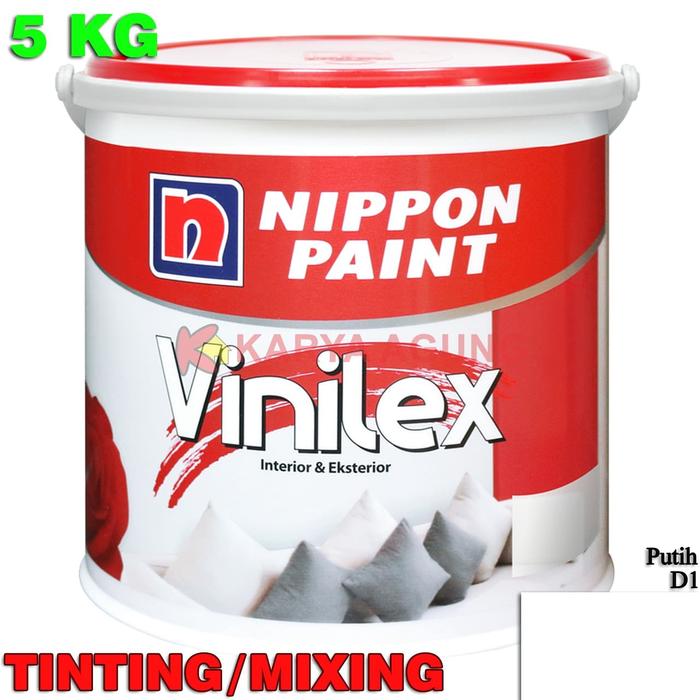 Jual Cat Tembok Nippon Paint Vinilex Putih D1 5 Kg Galon Kota Makassar Karya Agung Sulawesi 