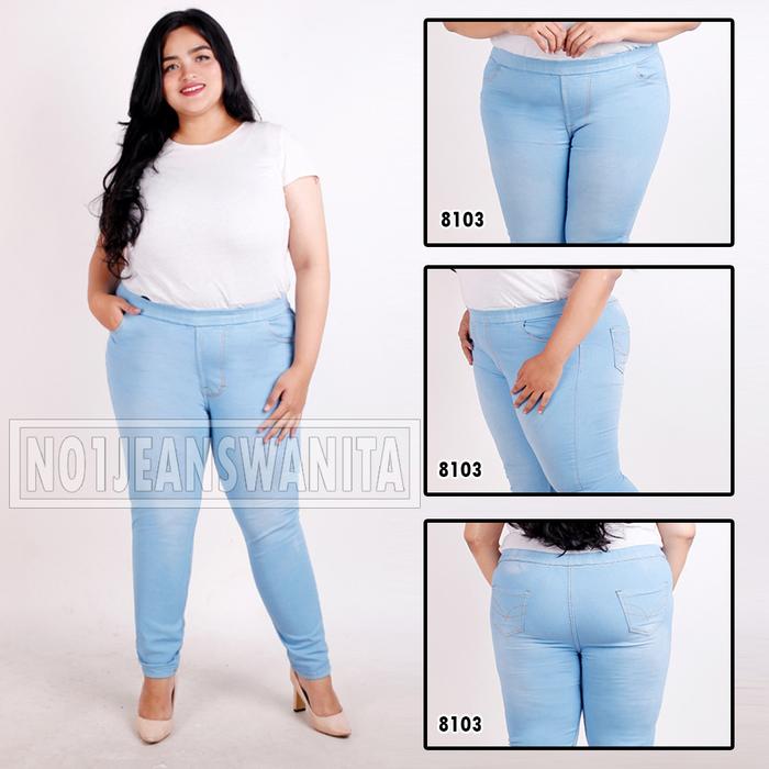 Gambar (Hanya di Toped) Original Legging Jeans Polos Premium Jumbo - Biru Muda, 37 dari YuTrend undefined Tokopedia
