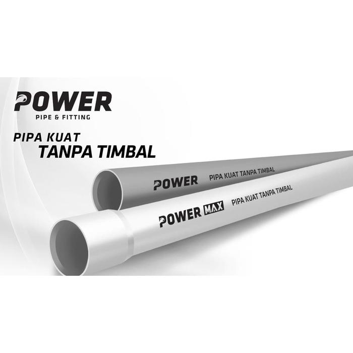 Gambar PIPA PVC POWER abu ( berbagai ukuran ) - C 5/8" dari Aneka Bangunan Surabaya undefined Tokopedia