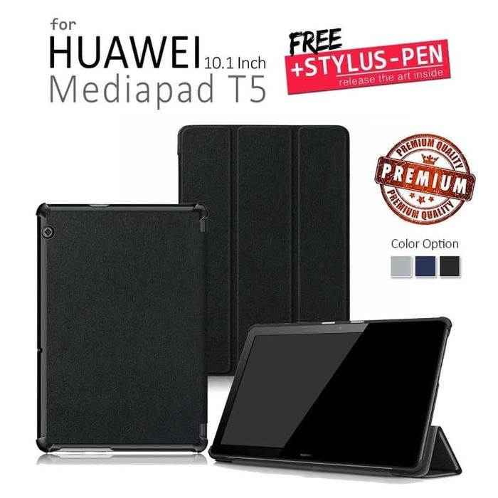 Jual Huawei Mediapad T5 Magnetic Leather Flip Case Book Cover
