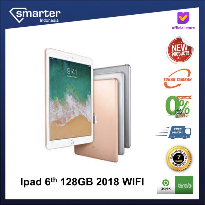 Gambar Apple Ipad 6th Gen 128GB 2018 9.7 inch Segel IBOX BNIB WIFI / CELL NEW - Wifi dari Smarter Indonesia undefined Tokopedia