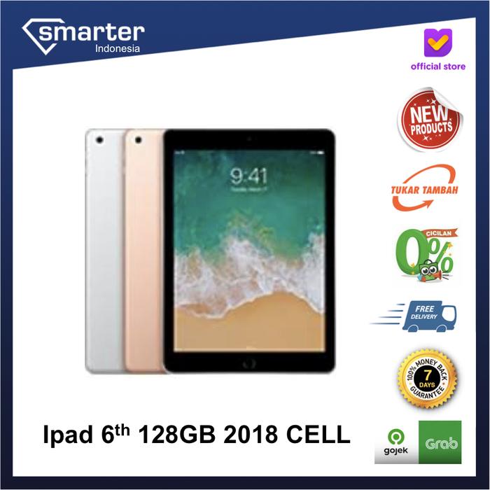 Gambar Apple Ipad 6th Gen 128GB 2018 9.7 inch Segel IBOX BNIB WIFI / CELL NEW - Cellular dari Smarter Indonesia undefined Tokopedia