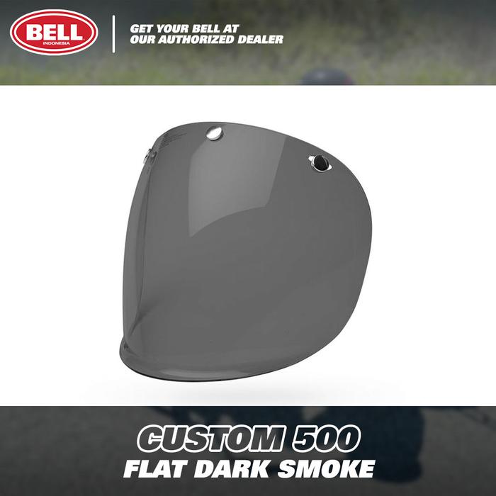 Gambar Kaca Visor Flat Bell Custom 500 Retro - Dark Smoke dari Bell Helmets undefined Tokopedia