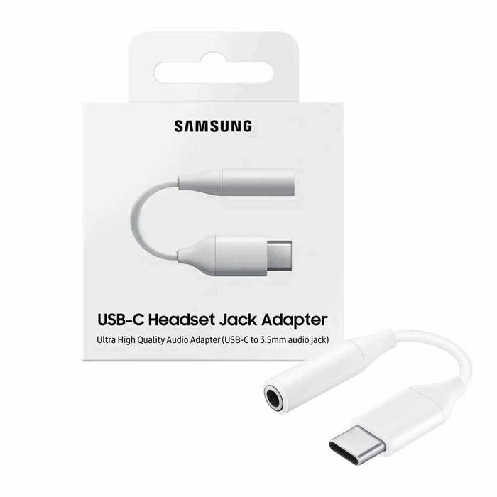 Samsung S20 Plus S20 Ultra Earphone Headset Type C Audio Converter Putih