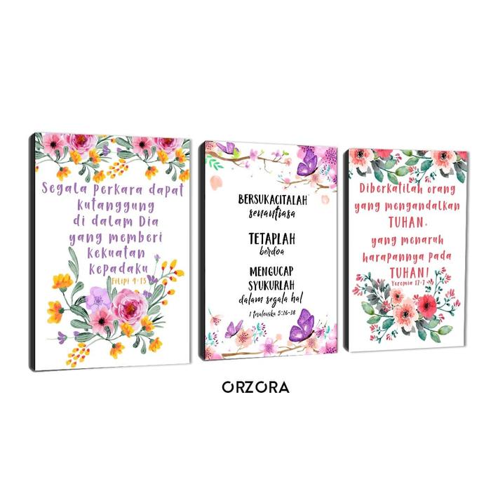 Gambar Poster Rohani Paket 3 pcs / Hiasan Dinding / Pajangan Dinding (P0025) dari orzora.id_NEW undefined Tokopedia