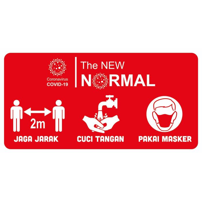Jual Stiker Covid19 Corona Jaga Jarak Uk 15x7 8cm Kota Tangerang Selatan Stiker Pilkada Tokopedia