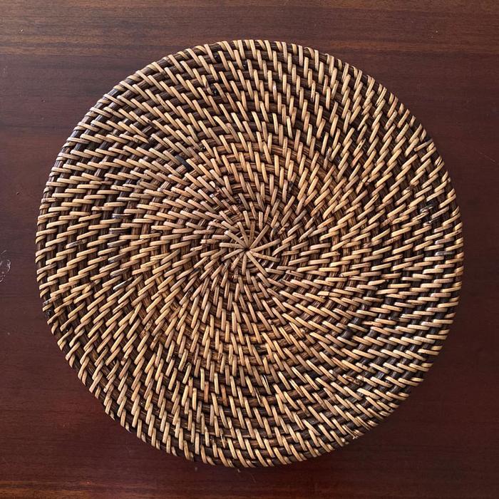 Gambar aLas piring Rotan - Hitam dari Elha Interior undefined Tokopedia