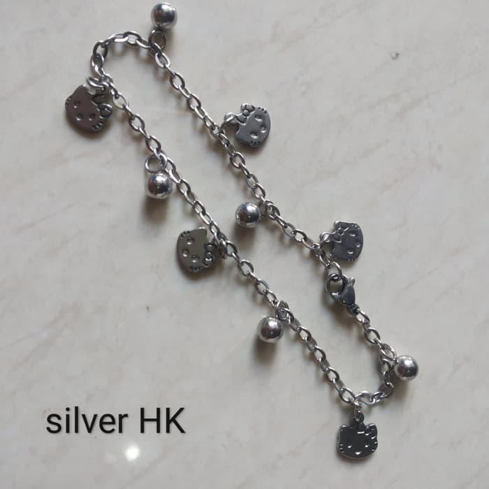 Gambar Gelang Tangan Wanita Karakter Stainless Steel - Silver HK dari VanVeri Tokopedia undefined Tokopedia