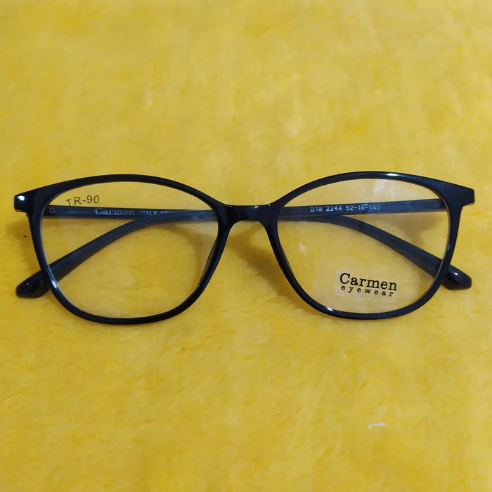 Gambar Kacamata Carmen TR-90 Elastis Anti Radiasi Hp/Laptop/dll. Pria/Wanita - Hitam dari MM Kacamata Bdg undefined Tokopedia