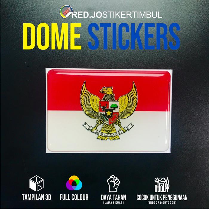 Gambar Stiker Emblem Bendera Merah Putih Kotak - Kecil dari Redjo Store undefined Tokopedia