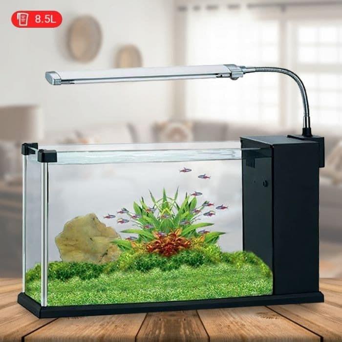 Gambar Aquarium USB Desktop Fish Tank Akuarium Ikan Hias Big ( TG 22 ) - Hitam dari Central importir undefined Tokopedia