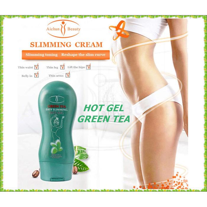 Gambar CREAM PELANGSING PERUT PEMBAKAR LEMAK SLIMMING HOT GEL AICHUN ORIGINAL - GREEN TEA dari Winsstore Offiicial undefined Tokopedia