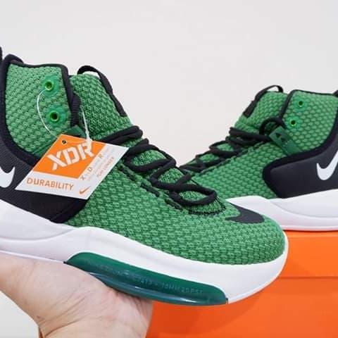 Jual sepatu murah sepatu basket zoom rise green white Kota