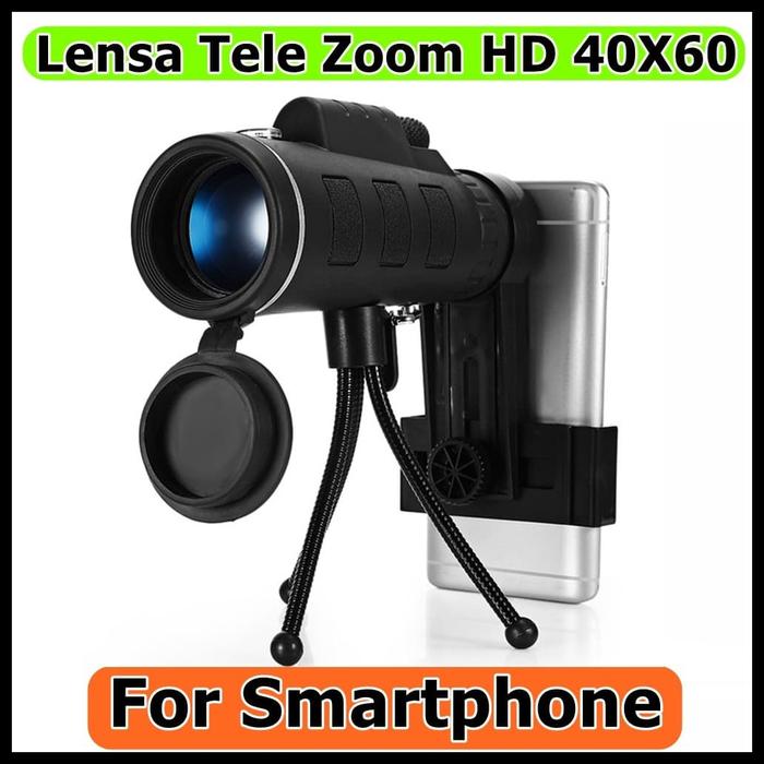 Gambar Lensa Tele Zoom HD 40X60 untuk Smartphone WGWYJ01 Black dari Pi Toserba undefined Tokopedia