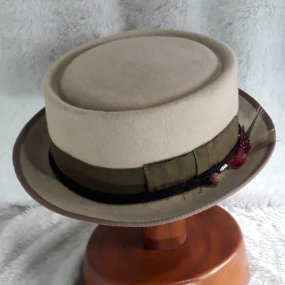 Gambar Topi porkpie keren - topi bahan wool original dari RVP ROLLING HAT undefined Tokopedia