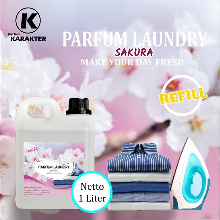 Gambar PEWANGI LAUNDRY / PEWANGI PAKAIAN UK 1 LITER - PARFUM SAKURA dari Tokoparfumkarakter undefined Tokopedia