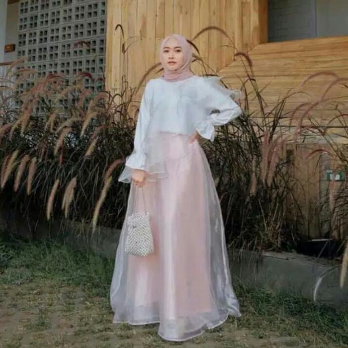 Jual Medirha Dress Organza Mix Moscrepe Baju Model Terbaru Baju Lebaran - Jakarta Utara - Ayu Jeans | Tokopedia