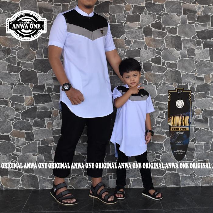 Gambar Bee Jaya Cloth-Koko Couple Ayah dan Anak Navy Kombi-Koko Dewasa - White Dewasa, M dari MW Grosir Pakaian undefined Tokopedia