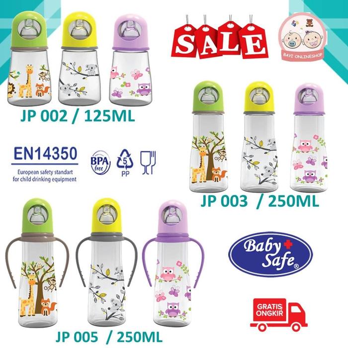 Gambar Botol Susu Baby Safe Feeding Bottle JP002 |JP003 |JP 005 |125ml |250ML - JP005 CEWEK dari Bayi Online Shop undefined Tokopedia