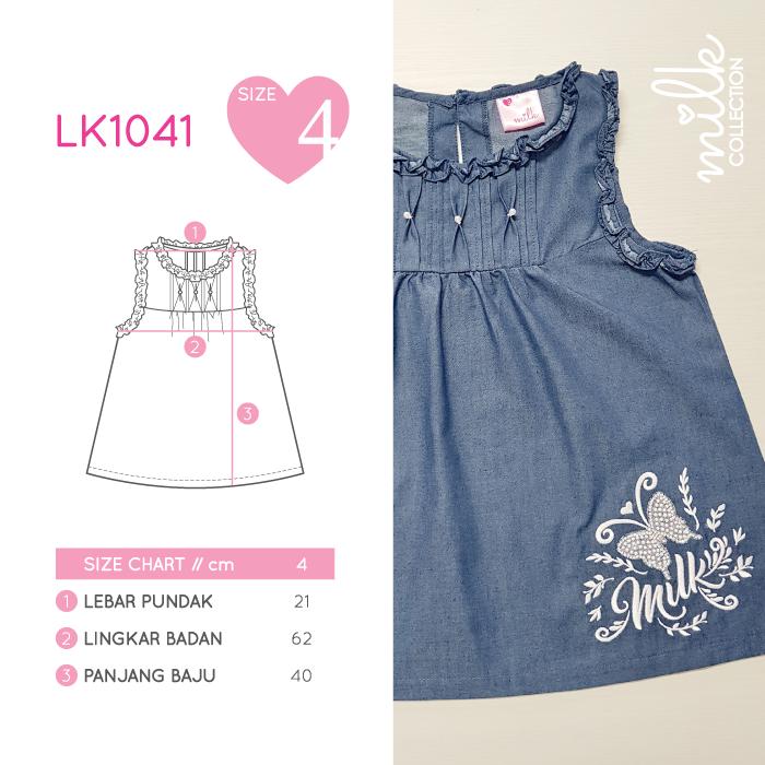 Gambar MILK Collection Chambray Top Blouse Baju Anak LK1041-1042 - LK1041 NOSLEEVE, 8-9 tahun dari MIZU.HOME undefined Tokopedia