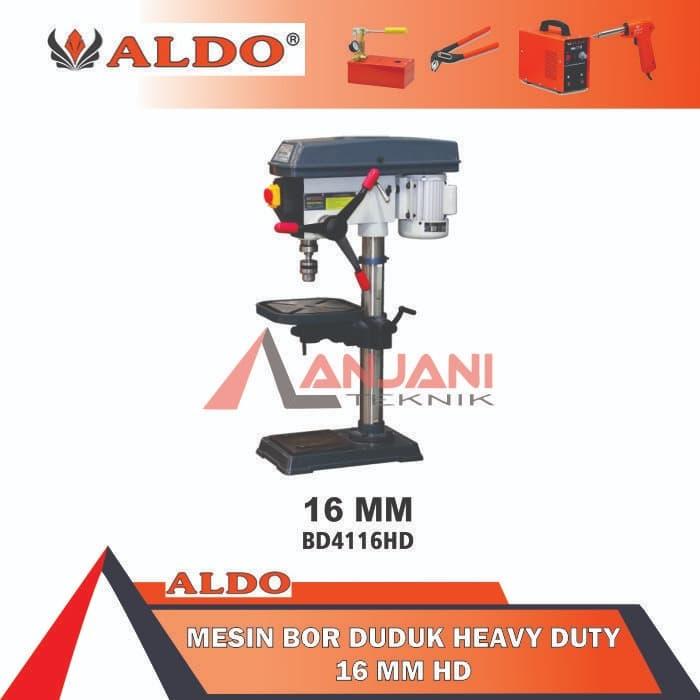Gambar ALDO BD 4116 HD MESIN BOR DUDUK 16mm BENCH DRILL 16 mm BD4116HD dari Anjani Teknik undefined Tokopedia