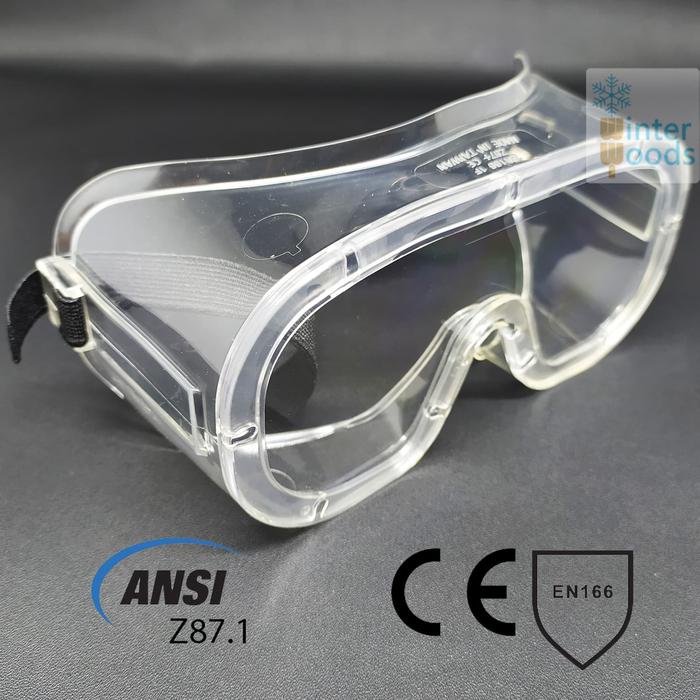 Gambar Goggle Safety Anti Fog Standard ANSI Clear Lens Tanpa Ventilasi dari Winter Woods undefined Tokopedia