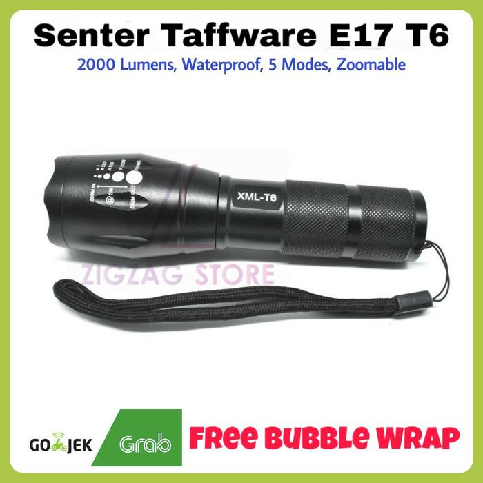 Gambar Senter LED Taffware E17 CREE XML2 8000 Lumens + Bat & Charger - Senter Saja T6 dari ZigZag-Store undefined Tokopedia