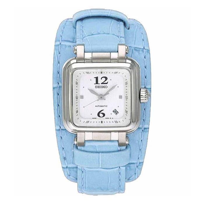Jual Seiko Ladies SUF039K2 White Dial Blue Leather Strap Kota