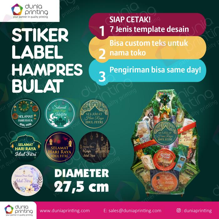 Gambar Stiker hampers parcel lebaran 27.5 cm - contoh gambar dari duniaprinting.id undefined Tokopedia