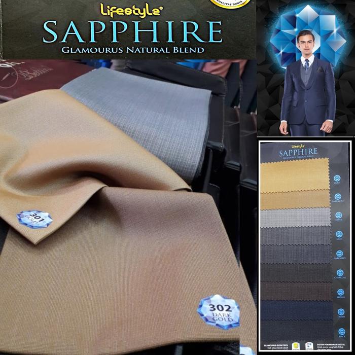 Jual Kain Sapphire Harga Per Meter Bahan Utk Seragam Jas Tuxedo Blazer Kota Depok Suka Kain Tokopedia