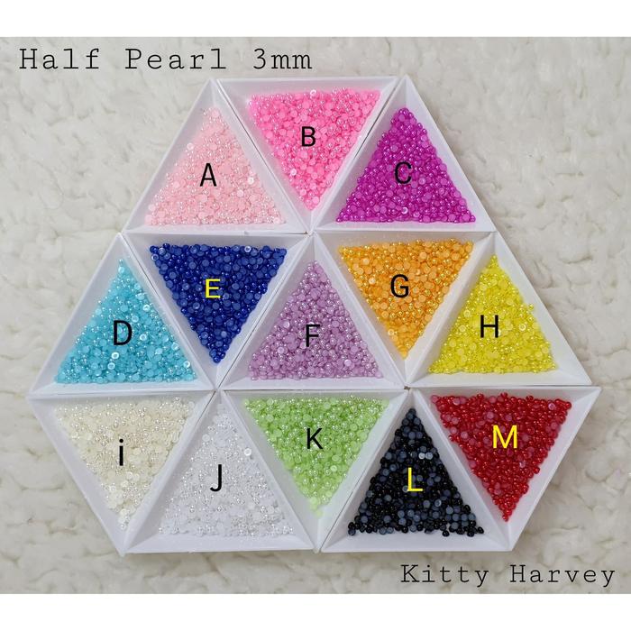Jual HALF PEARL MUTIARA BELAH 3MM PREMIUM QUALITY PINK