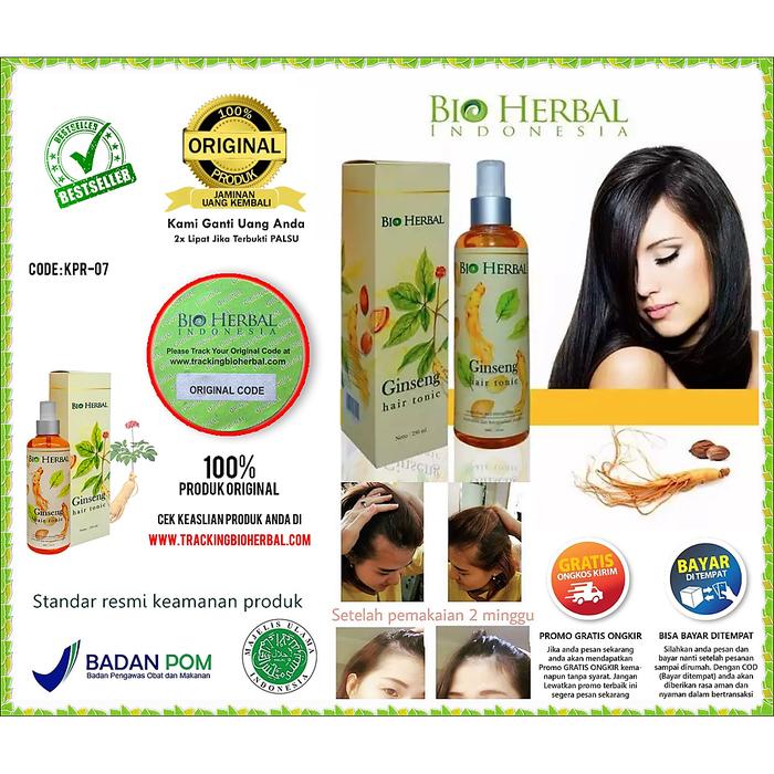 Gambar BIO HERBAL GINSENG HAIR TONIC PENYUBUR PENUMBUH PENGUAT PELEBAT RAMBUT dari Winsstore Offiicial undefined Tokopedia