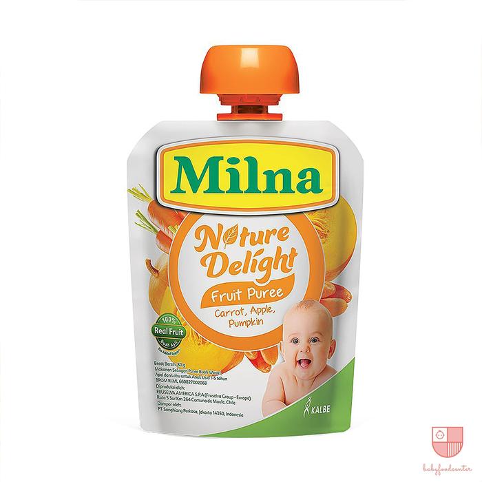 Gambar MILNA NATURE DELIGHT Fruit Puree 80 Gr Rasa Carrot Apple Pumpkin dari babyfoodcenter undefined Tokopedia