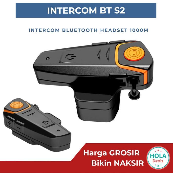 Gambar INTERCOM BT S2 BLUETOOTH HELM INTERCOM BTS 2 BT-S2 VS V6 PRO ORIGINAL dari holadealz undefined Tokopedia