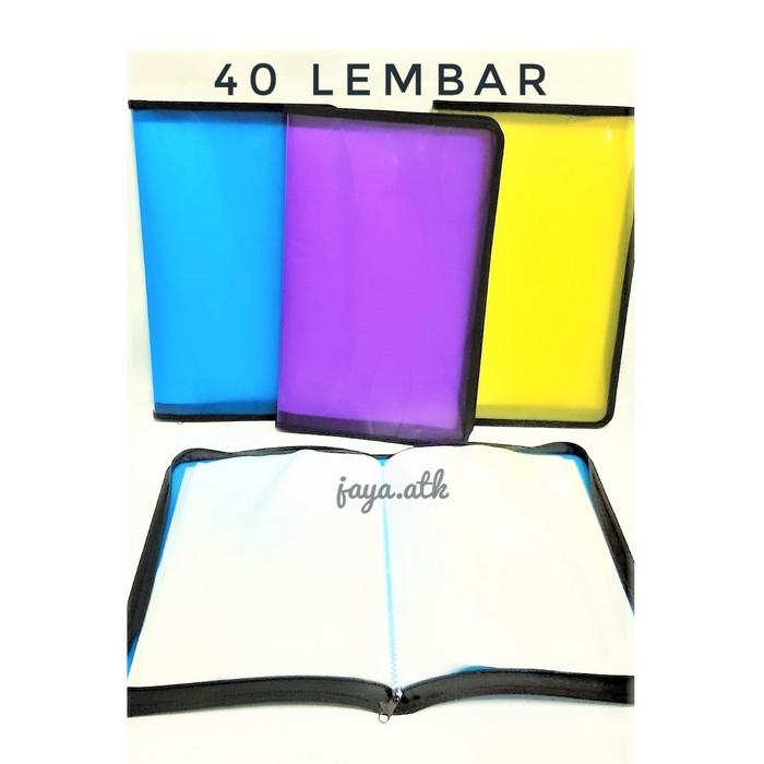 Gambar MAP PLASTIK CLEAR HOLDER F4 SLETING ISI 40 POKET LEMBAR FOLIO dari JAYA.ATK undefined Tokopedia
