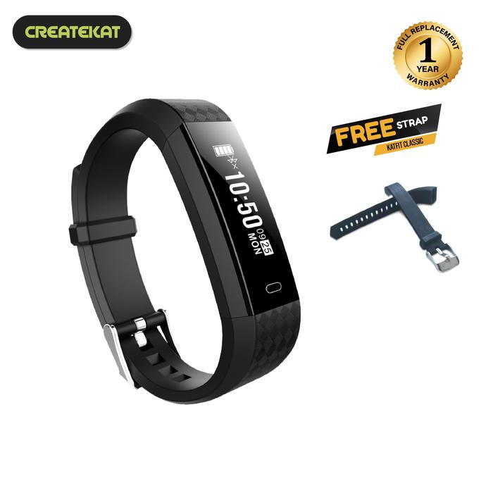 Gambar Createkat Smart Band Peringatan Panggilan dan SMS Smartwatch - Hitam dari CreateKat undefined Tokopedia