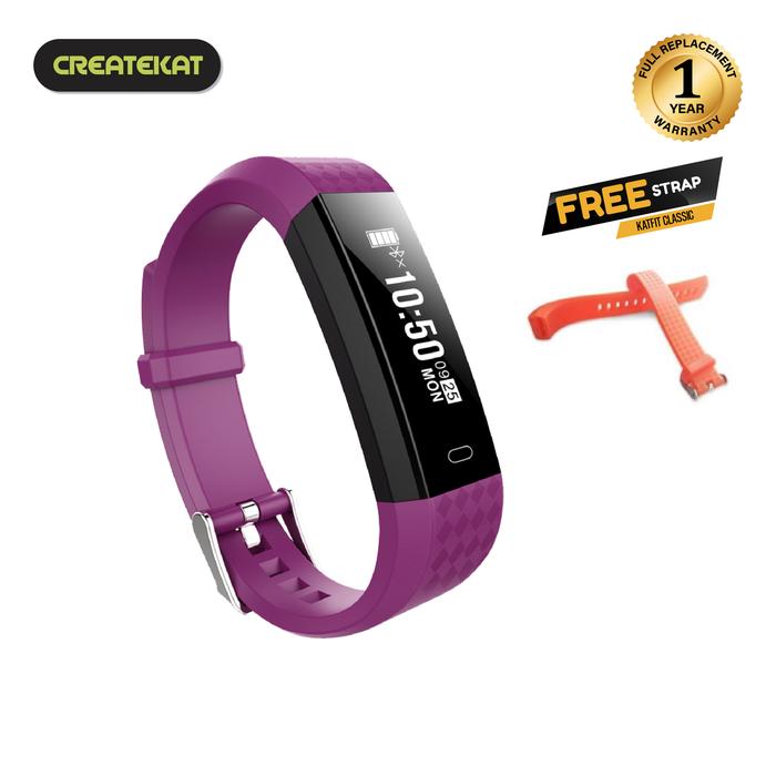 Gambar Createkat Smartwatch Pedometer Langkah Smart Band Katfit Classic - Ungu dari CreateKat undefined Tokopedia