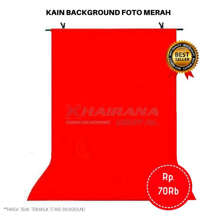 Gambar Kain Background Backdrop Latar Layar Foto Merah 1mx2.5m dari khairanadigital undefined Tokopedia