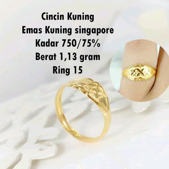 Jual Terhits Cincin Kuning Emas Kuning Singapore Kadar 916 Ring 15 Jakarta Barat Heti Fasion Jual Terhits Cincin Kuning Emas Kuning Singapore Kadar 916 Ring 15 Jakarta Barat Heti Fasion