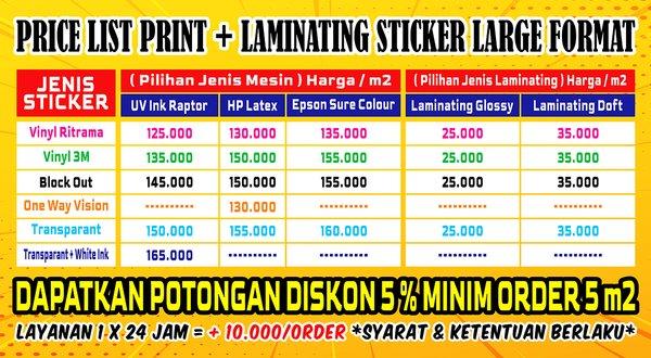 print sticker harga
