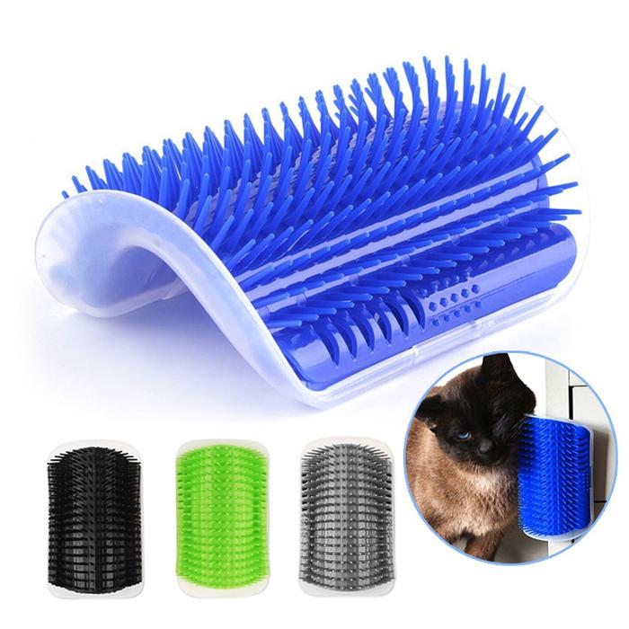 Cat comb corner mounted hot sale brush