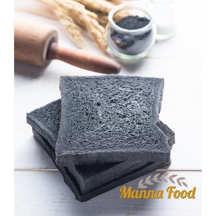 Gambar Roti tawar hitam charcoal murah bandung / Black Charcoal Toast dari Manna Food Indonesia undefined Tokopedia