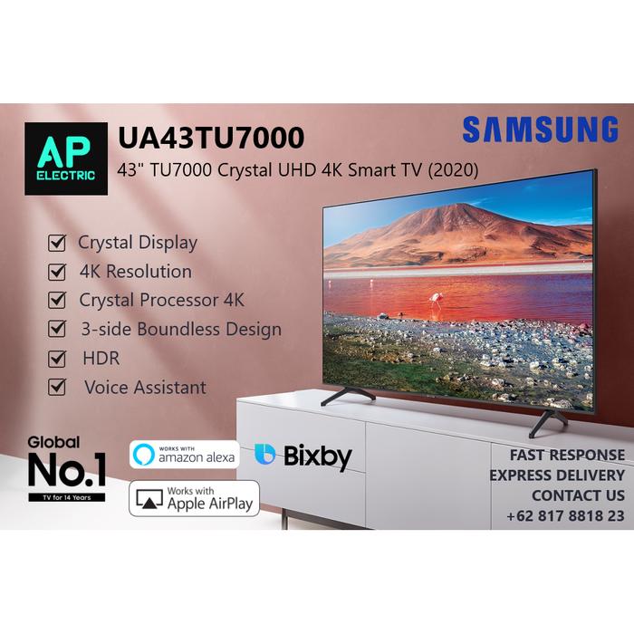 Jual Led Tv Samsung Ua43tu7000 43 Inch Crystal Uhd 4k Smart Tv 43tu7000 Kota Tangerang Selatan Ap Electric Tokopedia
