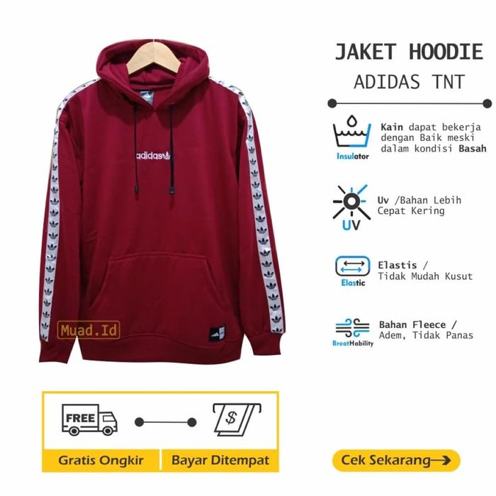 Jual Jaket Hoodie ADIDAS TNT Oblong Maroon Pink L Kab. Bandung Muad Id Tokopedia